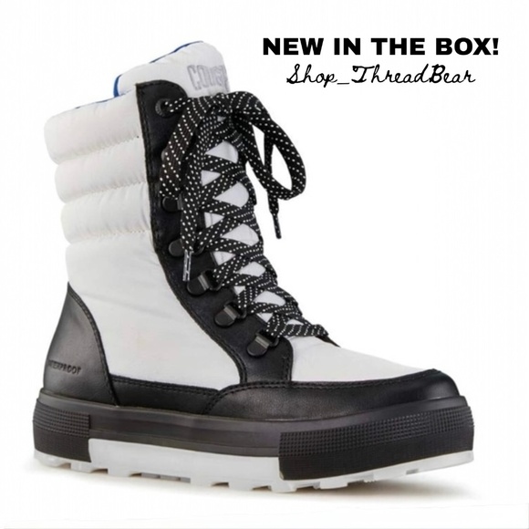 Waterproof [Cougar] Winter Boots < Wahoo > NIB White & Black Bootie | Women's 6 - Picture 1 of 15